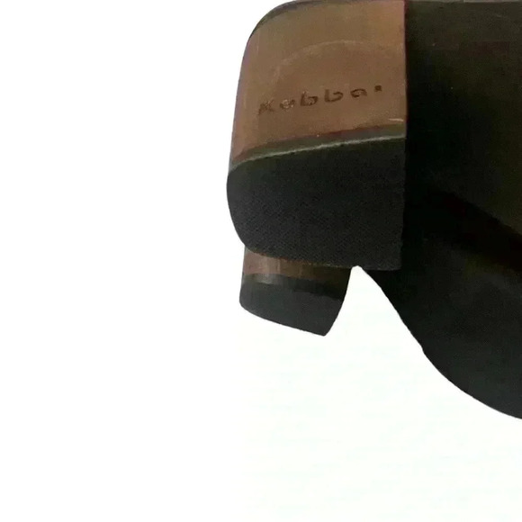 Kebba Women Burgundy Leather Homemade Studded Wooden  Heels Clogs Mules Red SZ 7 - Picture 11 of 12